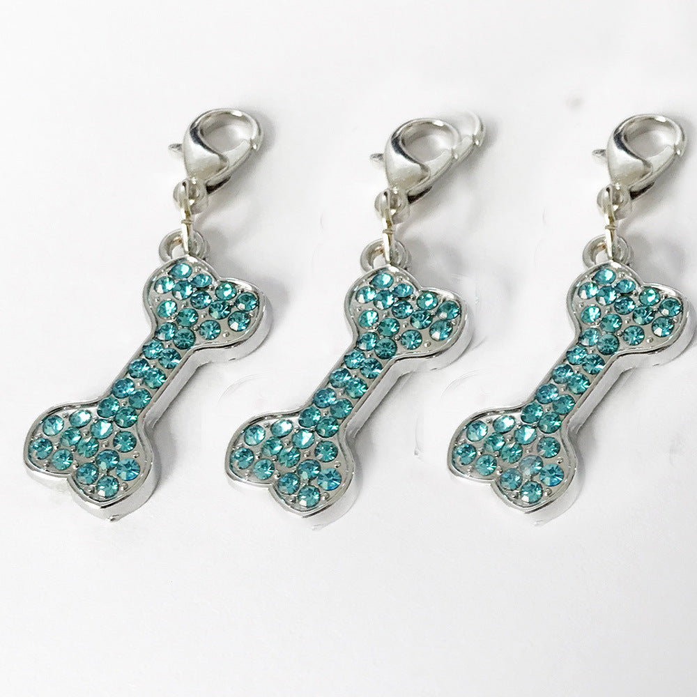 Pet Festive Dress Up Bone Pendant Tag Collar Accessories