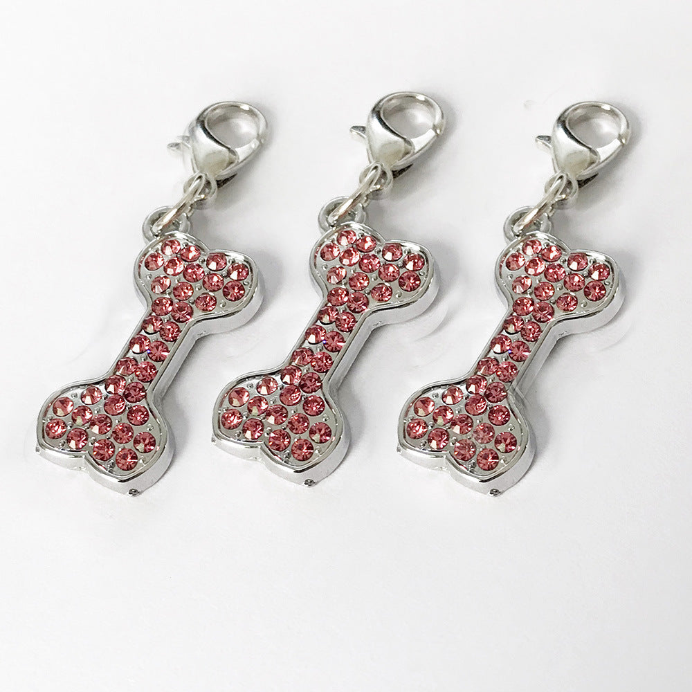 Pet Festive Dress Up Bone Pendant Tag Collar Accessories